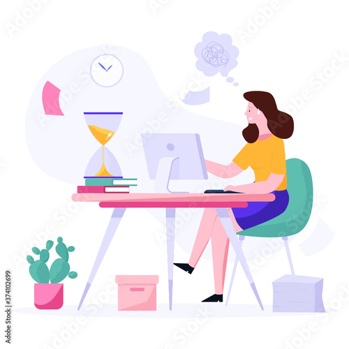 
Particular point in a time to accomplish task, work deadline vector 
