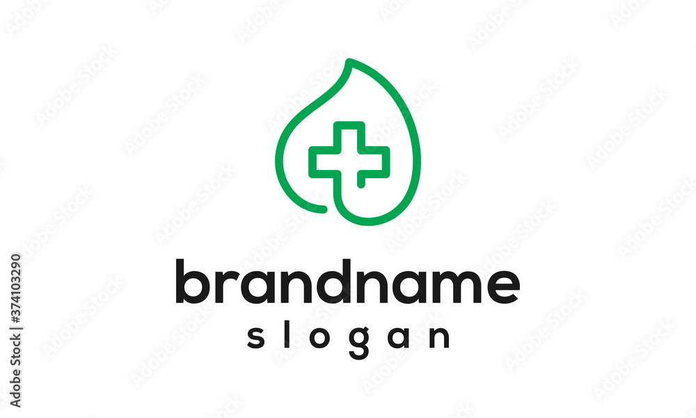 Leaf health logo design vector Leaf health logo design vector