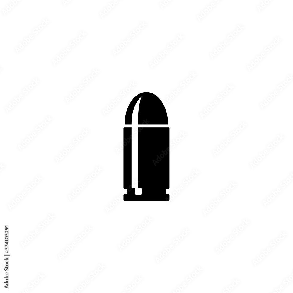 Fototapeta premium Bullet icon vector isolated on white
