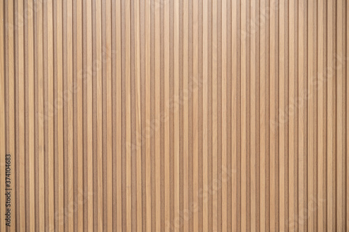 Wood battens wall pattern texture. interior design decoration background photo
