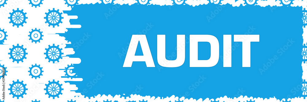 Audit Blue Gears Scratch Background Horizontal Audit Blue Gears Scratch Background Horizontal