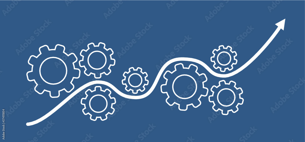 Cogs Signs Cogwheels brain. Think big ideas. Gear mechanism settings tools ...