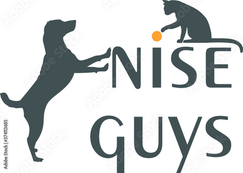 Bild auf Leinwand the logo of the veterinary clinic Nice Guys