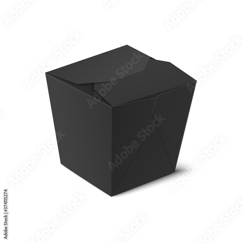 Closed black take away box for wok noodles or Chinese food