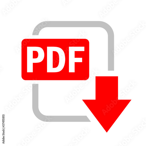 Pdf file download vector icon