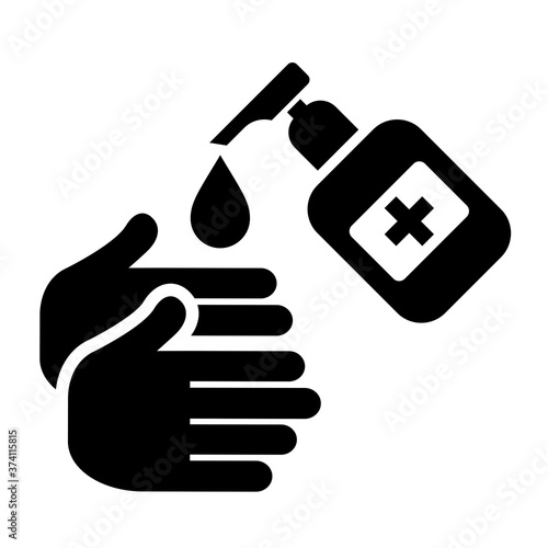 Sanitize your hands vector sign