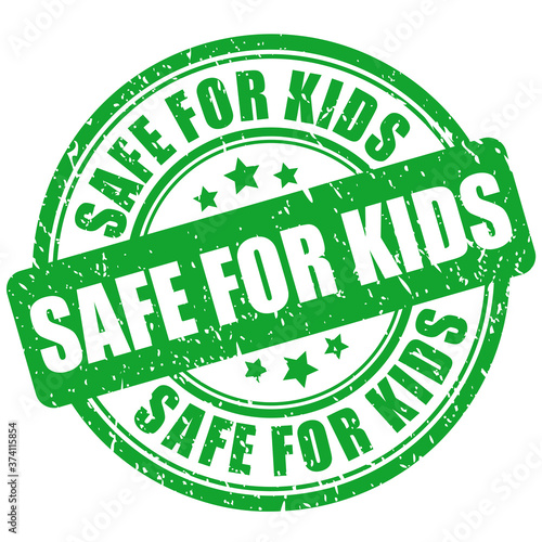 Safe for kids vector stamp