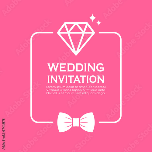 Wedding invitation card vector design