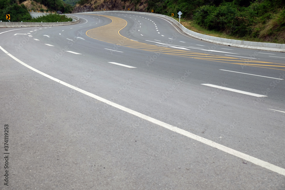 Fototapeta premium Urban landscape asphalt road