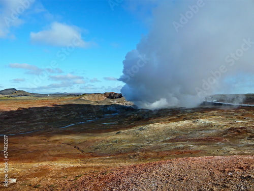 Iceland-view of Geothermal Hot Spring Gunnuhver