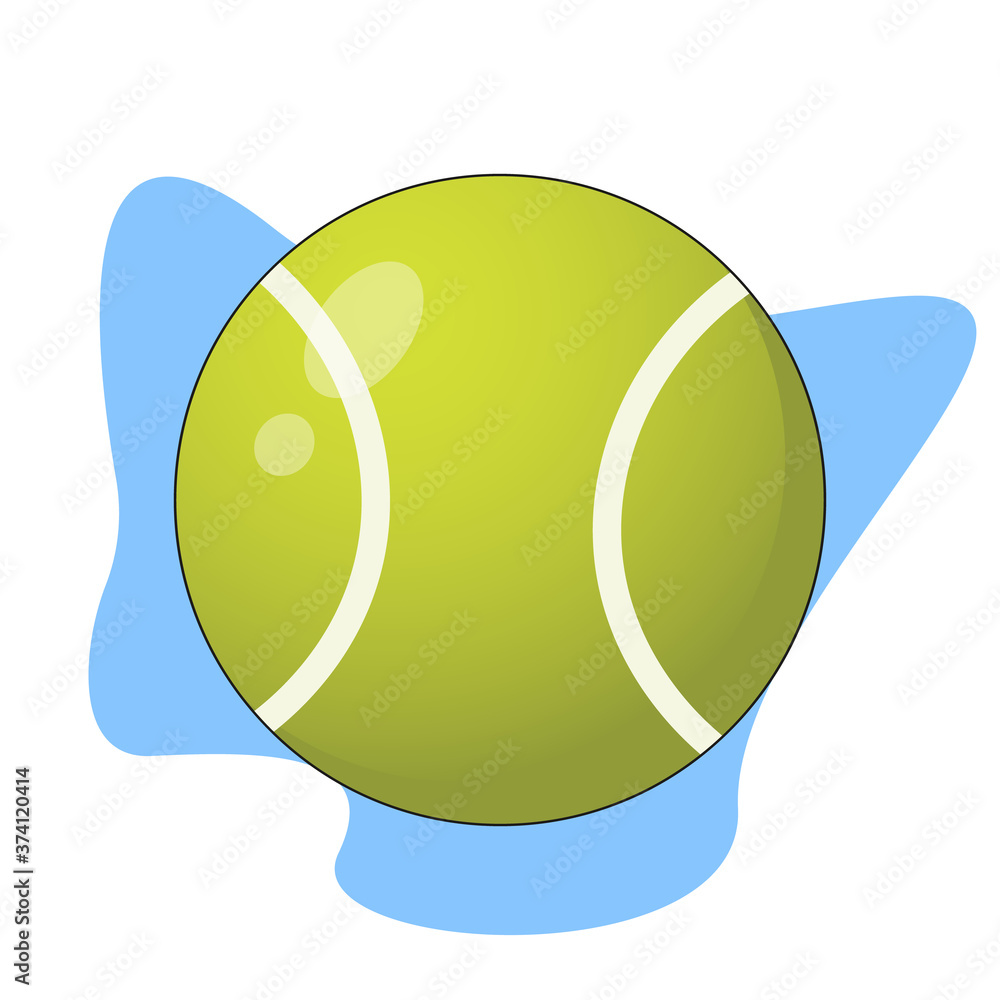 Flat Design Illustration Of Tennis Ball, Great For Sports or Tennis Themed Design Flat Design Illustration Of Tennis Ball, Great For Sports or Tennis Themed Design