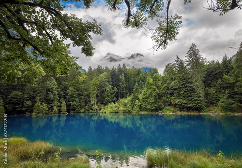 Fototapeta Naklejka Na Ścianę i Meble -  Blausee mountain lake in Switzerland