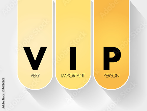VIP - Very Important Person acronym, concept background