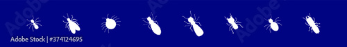 set of termite silhouettes with various models. vector illustration