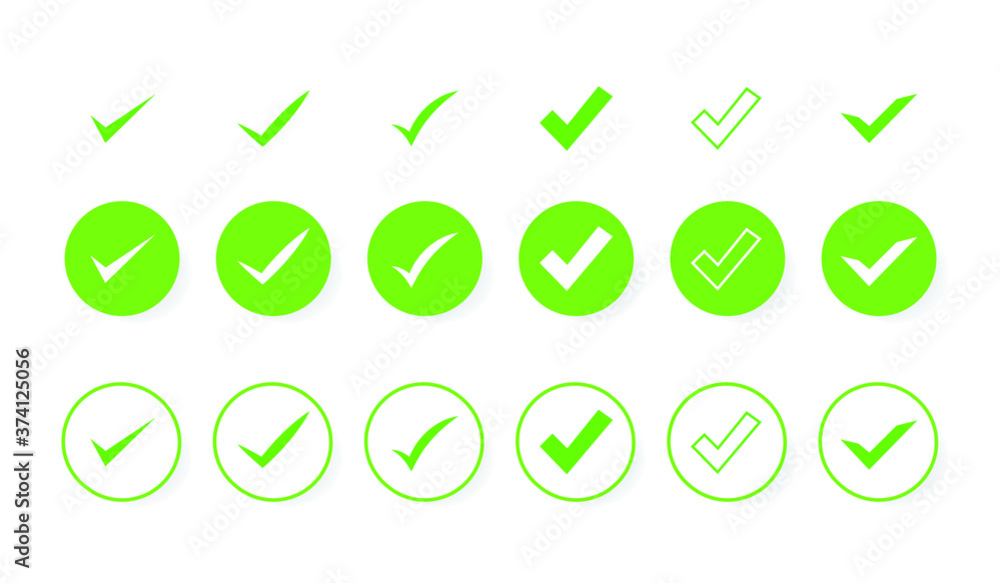 Set check marks or ticks. tick symbol, illustration. Premium Vector Set check marks or ticks. tick symbol, illustration. Premium Vector