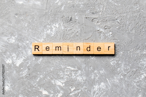 Canvas-taulu REMINDER word written on wood block