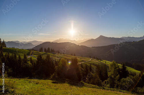 sunrise in the austrian albs