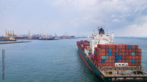Photography Cargo containers ship logistics transportation Container Ship Vessel Cargo Carrier