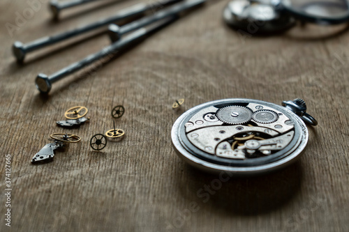 Mechanical watch repair, watchmaker's workshop