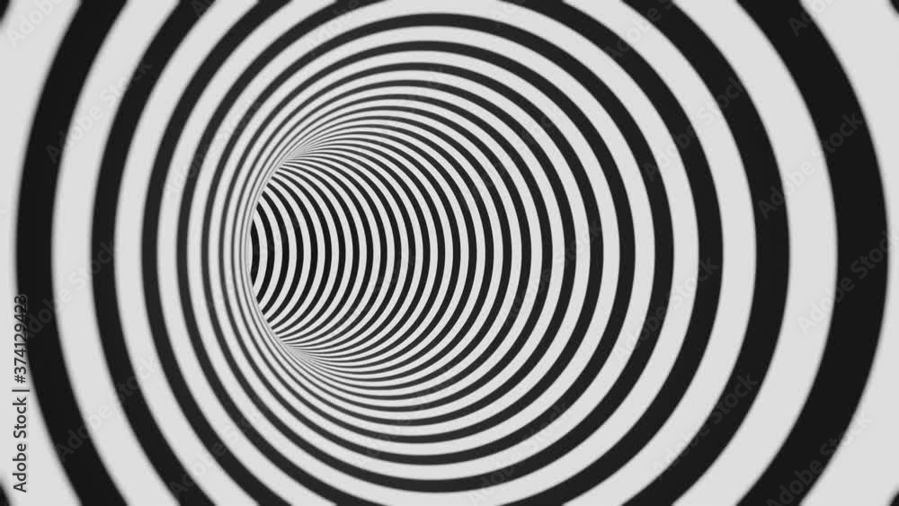 Black and white striped tunnel animation background animation 3d rendering Black and white striped tunnel animation background animation 3d rendering