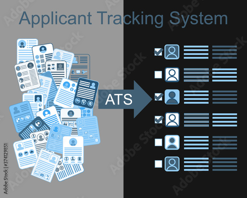 how applicant tracking system (ATS) works vector