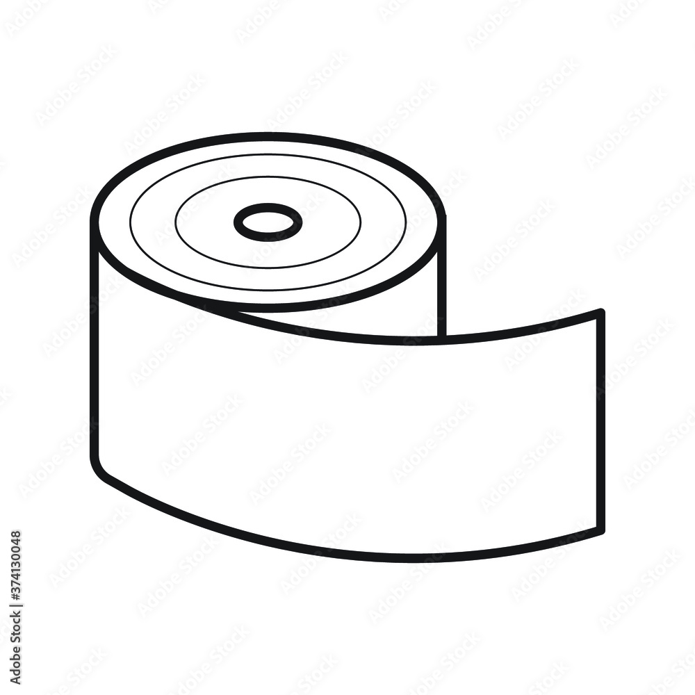paper roll icon design black paper roll icon design black