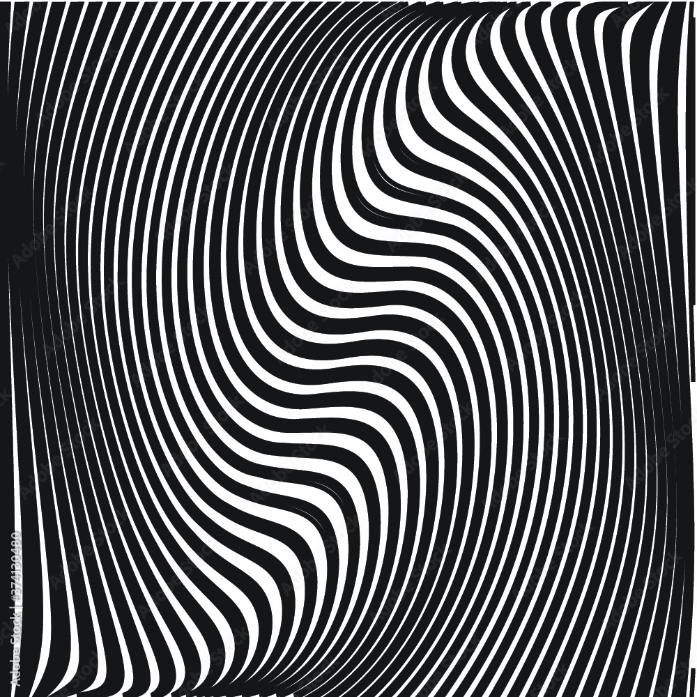 Abstract warped Diagonal Striped Background . Vector curved twisted slanting, waved lines texture Abstract warped Diagonal Striped Background . Vector curved twisted slanting, waved lines texture