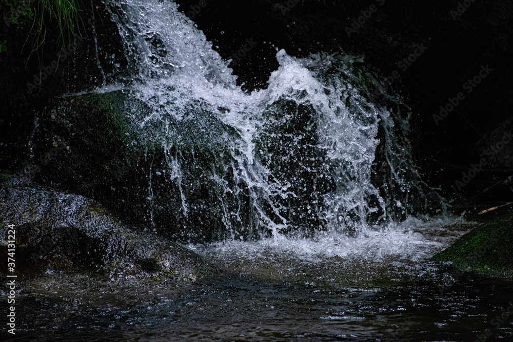 waterfall splash in the wood waterfall splash in the wood
