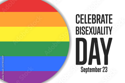 Celebrate Bisexuality Day. Holiday concept. Template for background, banner, card, poster with text inscription. Vector EPS10 illustration.