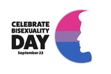 Celebrate Bisexuality Day. Holiday concept. Template for background, banner, card, poster with text inscription. Vector EPS10 illustration.