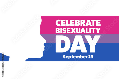 Celebrate Bisexuality Day. Holiday concept. Template for background, banner, card, poster with text inscription. Vector EPS10 illustration.