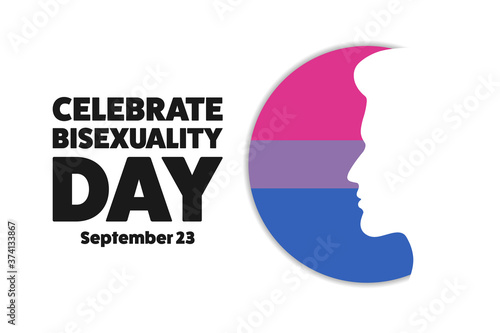 Celebrate Bisexuality Day. Holiday concept. Template for background, banner, card, poster with text inscription. Vector EPS10 illustration.