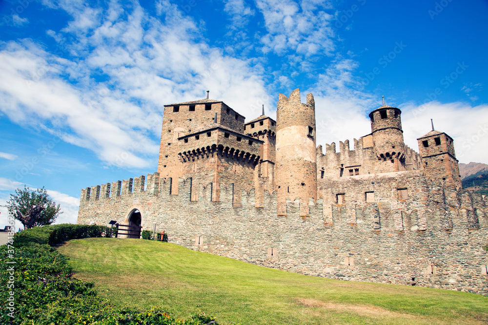 Fenis XV century castle in Italy