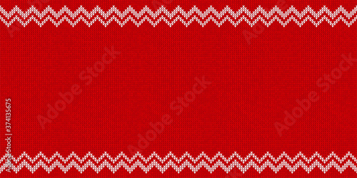 Merry Christmas Happy New Year border frame scandinavian ornaments