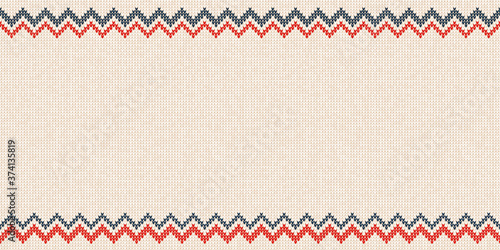 Merry Christmas Happy New Year border frame scandinavian ornaments