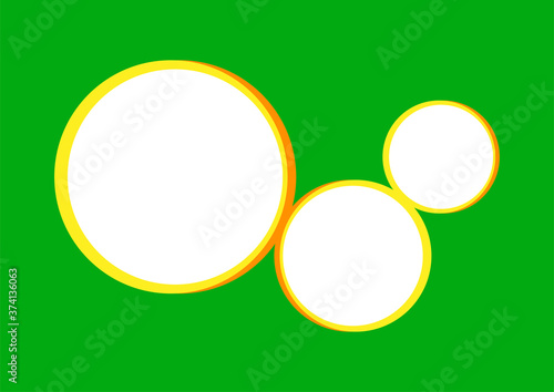 template banner rectangle a4 green and circle blank for background, green and circle frame empty for banner presentation, cover paper green a four print for clip art, mock up a4 for ad copy space