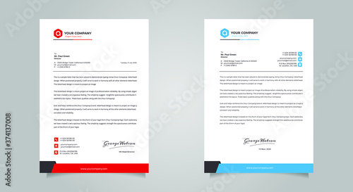 Business style letter head templates for your project design, Vector illustration