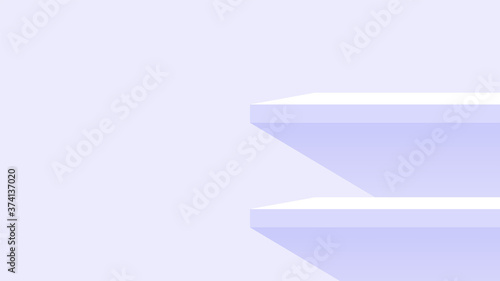 wood plank shelf on wall purple pastel soft color, modern shelf for display show on space wall room, cute and chic counter desk panel for decoration, empty table top panel for background copy space