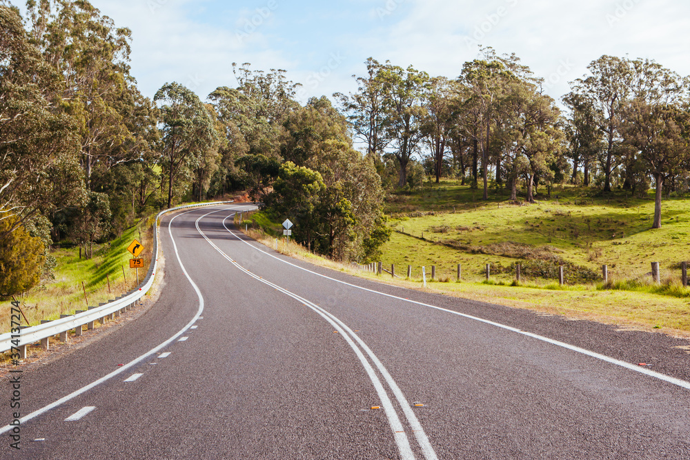 Winding Australian Road Near Bega