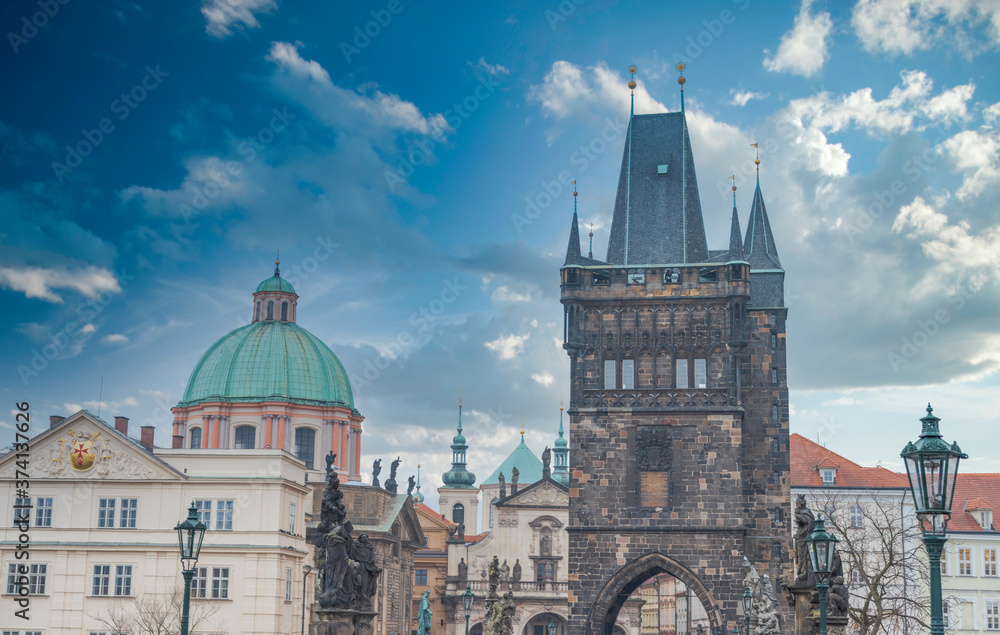 Fototapeta premium Prague - Charles bridge, Czech Republic
