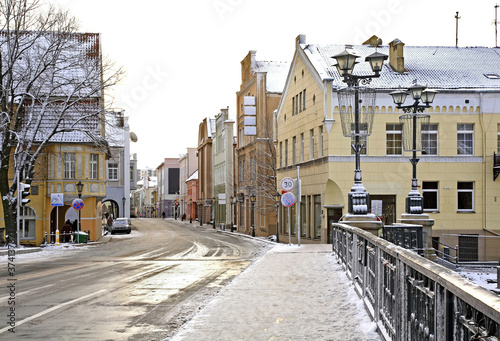 View of ld street in Klaipeda. Lithuania