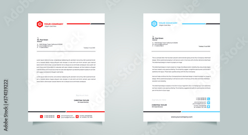 Business style letter head templates for your project design, Vector illustration