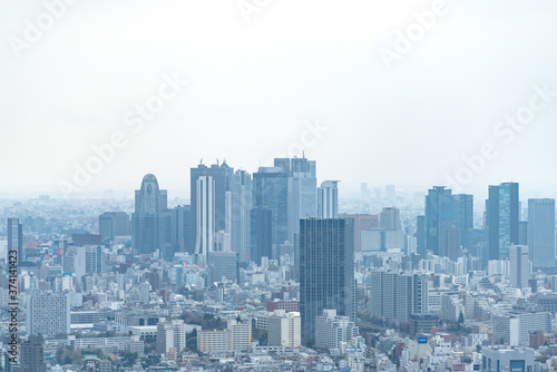 Tokyo, Japan - Mar 28, 2019:Asia business concept for real estate and corporate construction - panoramic modern city skyline aerial view of Ikebukuro in tokyo, Japan © yaophotograph