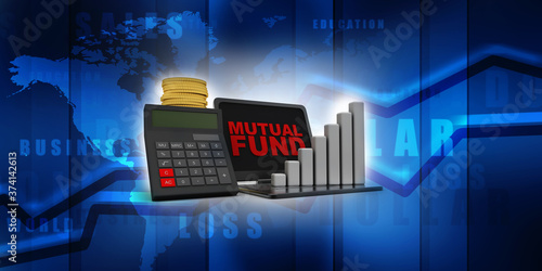 3d rendering mutual fund concept