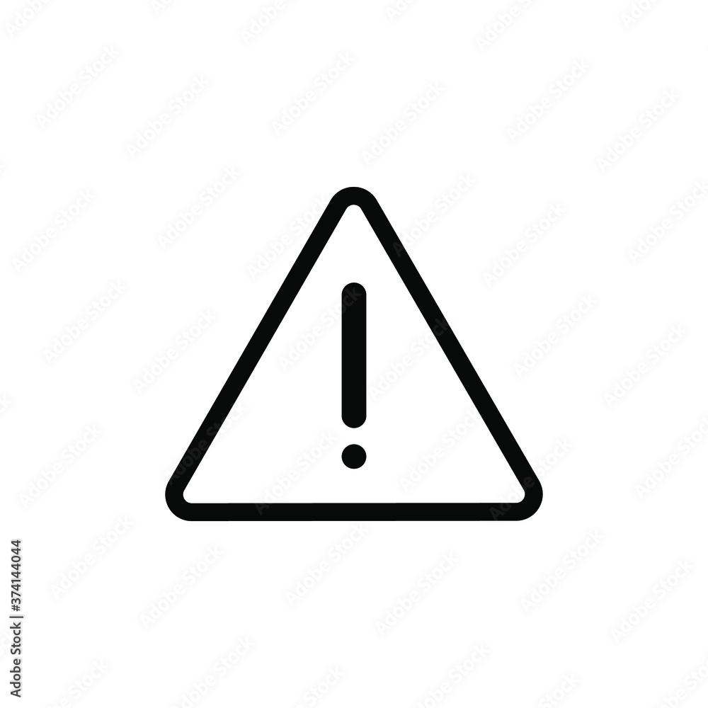 Vector caution sign, warning triangle with an exclamation point, outline icon template.
Vector caution sign, warning triangle with an exclamation point, outline icon template.