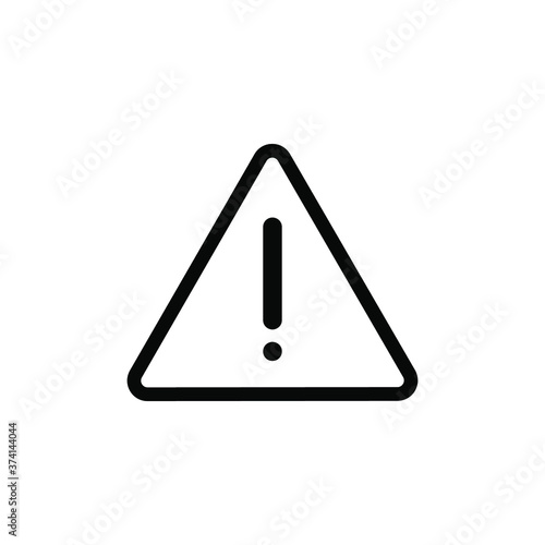Vector caution sign, warning triangle with an exclamation point, outline icon template.

