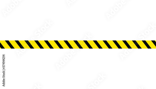 Vector seamless danger sign tape isolated on white background. 