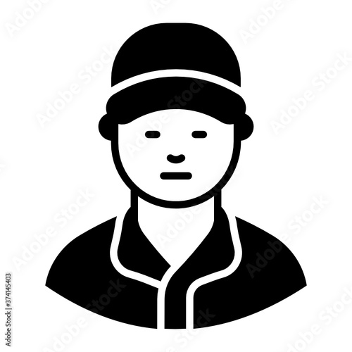 
solid icon design of soldier or commando
 photo