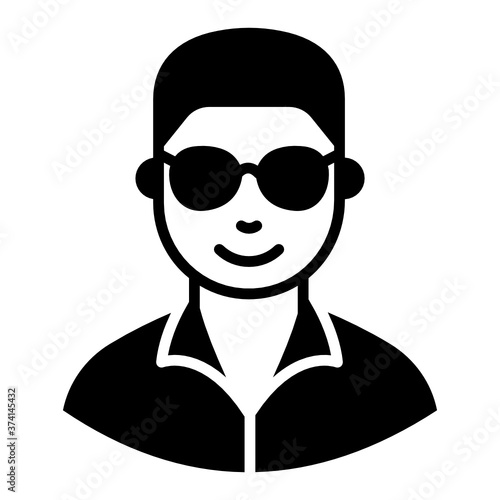 
solid icon design of a teacher, professor vector style 
