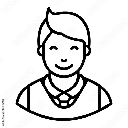 
Salesman icon in line design, professional person 
